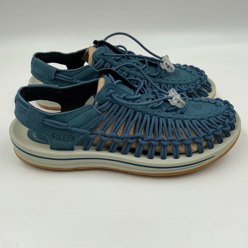 Keen Uneek Blue Woven Cord Sandals Men 8 Womens 9.5 Outdoor Hybrid Shoes 1026874